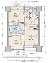 エステムプラザ神戸西4インフィニティ 1SDKの間取図画像