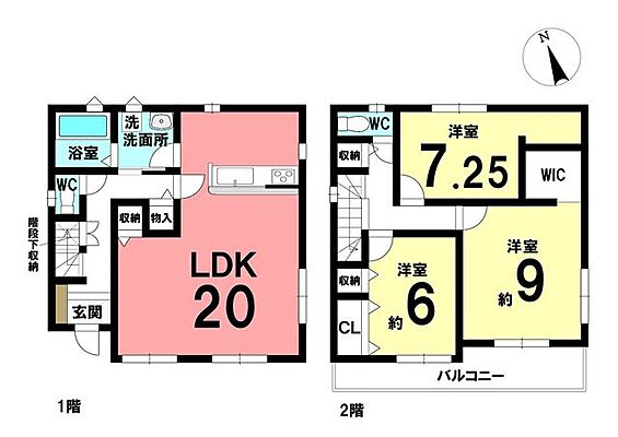 間取り 中古戸建 　西尾市一色町松木島宮東
