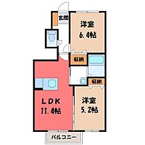 茨城県古河市上辺見（賃貸アパート2LDK・1階・51.56㎡） その2