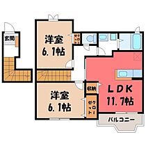 プラネット II  ｜ 茨城県古河市桜町（賃貸アパート2LDK・2階・60.51㎡） その2