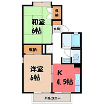 マロニエ 6番館  ｜ 栃木県下都賀郡野木町大字丸林（賃貸アパート2K・1階・40.40㎡） その2