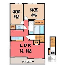 茨城県古河市三和（賃貸アパート2LDK・2階・57.55㎡） その2