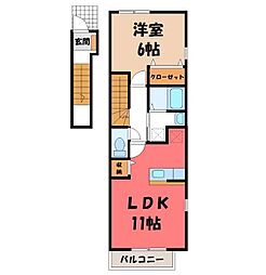 リードスクリーン6 1LDKの間取図画像