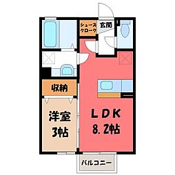 サン・ボナール 1LDKの間取図画像