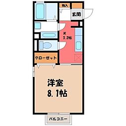 クレストタウン C 1階/-