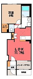 エテルナ 1LDKの間取図画像