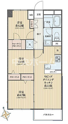8階部分・南向...