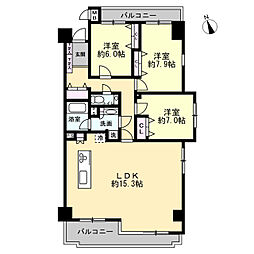 藤和江ノ島ホームズステージ2 3LDKの間取図画像