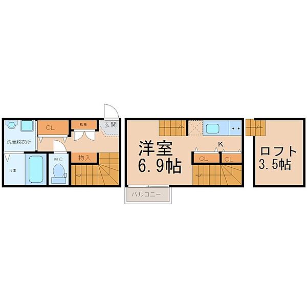 愛知県名古屋市北区八代町２丁目(賃貸アパート1SK・1階・28.36㎡)の写真 その2