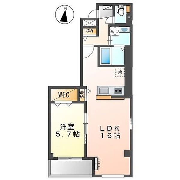 ル シェル日比野西 ｜愛知県名古屋市中川区中野本町２丁目(賃貸マンション1LDK・2階・53.16㎡)の写真 その2