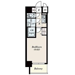 S-RESIDENCE浄心II 10階1Kの間取り