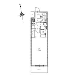 CREST TAPP金山 13階1Kの間取り