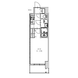 S-RESIDENCE金山altano 3階1Kの間取り