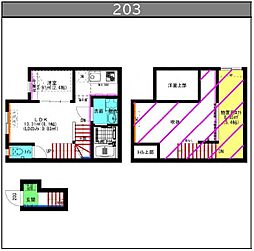AX港楽 2階1LDKの間取り
