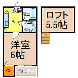サンクチュアリ 1階1SKの間取り