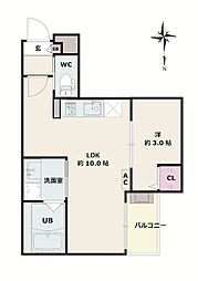 間取図画像 1LDK