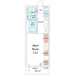 リブリ・JSN 1階1Kの間取り