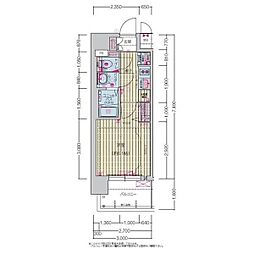 プレサンス尾張一宮ジュレア 10階1Kの間取り