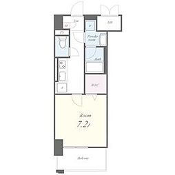 ルディアマン 11階1Kの間取り