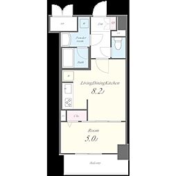 ロータス・ガーデン城南 4階1LDKの間取り