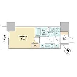 メイクス熱田神宮 3階1Kの間取り