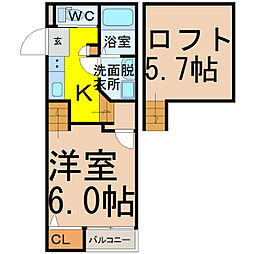Graz名古屋駅北 1階1Kの間取り