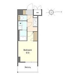 S-RESIDENCE名駅北alesia(アレシア) 1Kの間取図画像