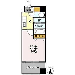 Uresidence名駅南 1Kの間取図画像