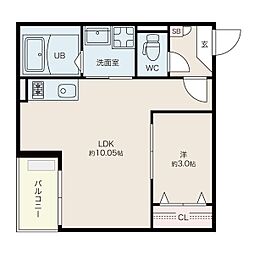 Jacknakaotai1 1LDKの間取図画像