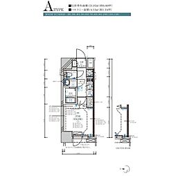 ディアレイシャス名古屋大須通 1Kの間取図画像