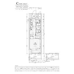 エステムコート名古屋グランツ 1DKの間取図画像