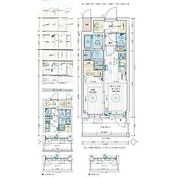 エステムコート名古屋TWINEAST 1DKの間取図画像