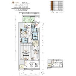 エステムコート名古屋セントリア 1DKの間取図画像