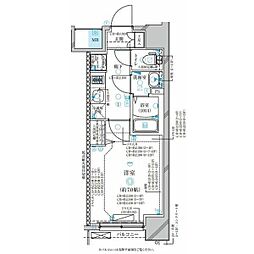 ディアレイシャス名古屋太閤通3 1Kの間取図画像