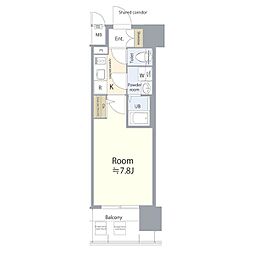 名古屋市中川区尾頭橋3丁目マンション 1Kの間取図画像