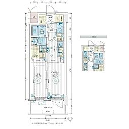 エステムコート名古屋TWINEAST 1DKの間取図画像