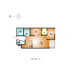 REGALEST草薙町 2LDKの間取図画像