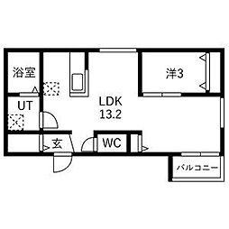 リトリート氷室 1LDKの間取図画像