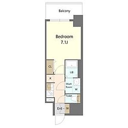 S-RESIDENCE名駅北bling 1Kの間取図画像