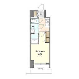 SーRESIDENCE桜本町beren 1Kの間取図画像