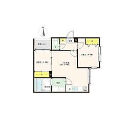仮称)阿原町A 2LDKの間取図画像