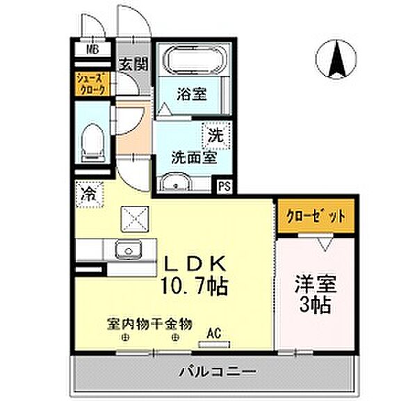 愛知県名古屋市熱田区八番２丁目(賃貸アパート1LDK・3階・37.03㎡)の写真 その2