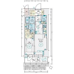 名古屋市営東山線 千種駅 徒歩5分の賃貸マンション 10階1DKの間取り