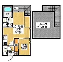 愛知県名古屋市南区明治１丁目（賃貸アパート1LDK・2階・30.43㎡） その2