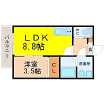 愛知県名古屋市西区栄生１丁目（賃貸アパート1LDK・1階・32.31㎡） その2