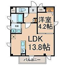 愛知県名古屋市北区若葉通４丁目（賃貸マンション1LDK・4階・42.09㎡） その2