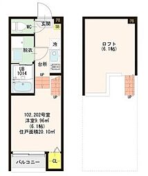 名古屋市営桜通線 新瑞橋駅 徒歩2分の賃貸アパート 1階1Kの間取り