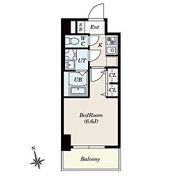 S-RESIDENCE今池arcana 8階1Kの間取り