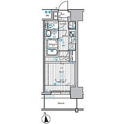 メイクスアート上前津VI 12階1Kの間取り