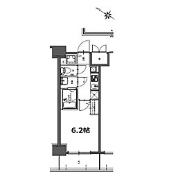 S-RESIDENCE神宮西駅前ascent 9階1Kの間取り